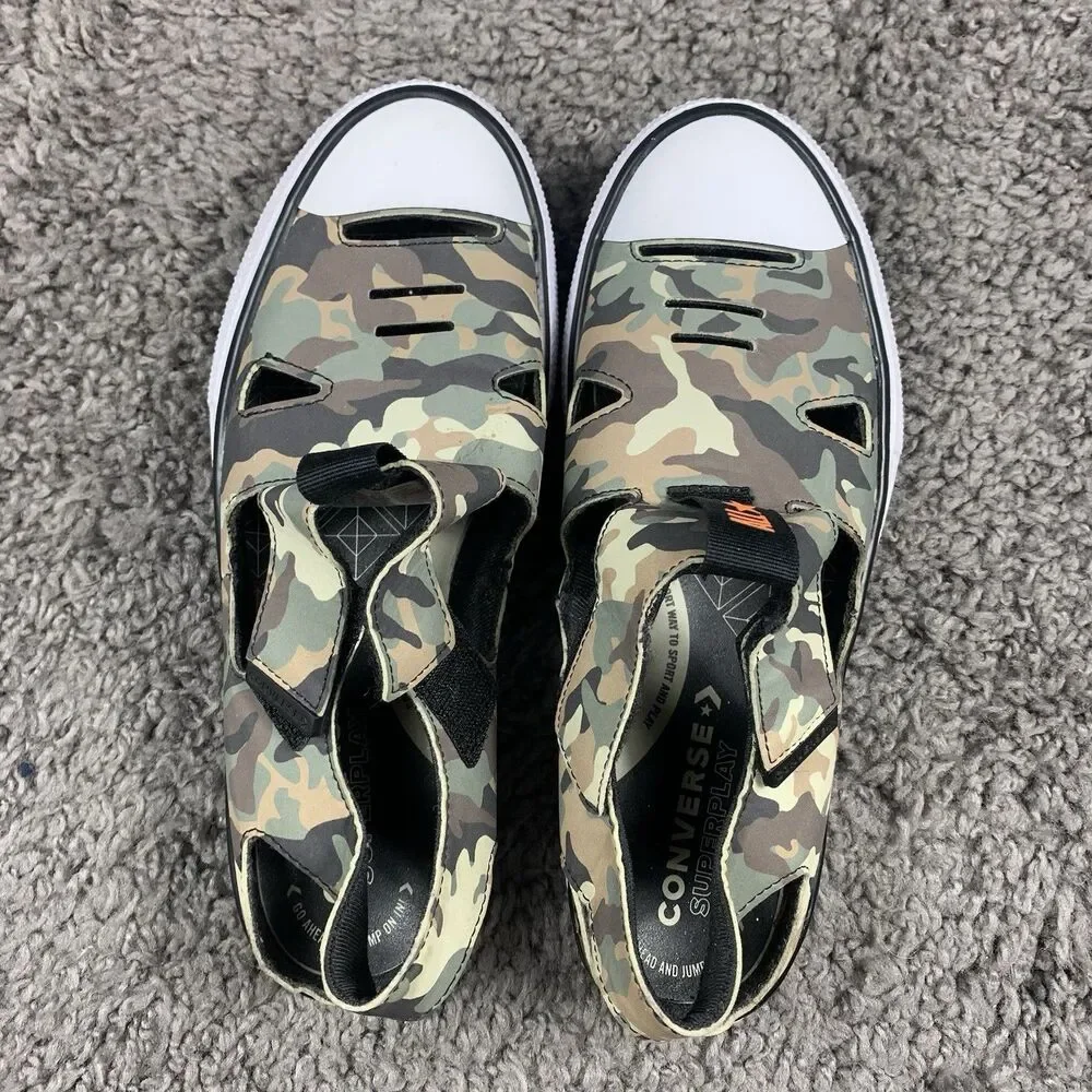 Converse Camo Junior Girls Superplay Sandal Size 6 Lightweight Summer Casual